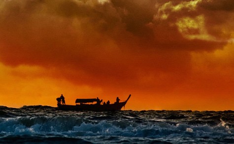 Steering through Rain, over Rolling Waves