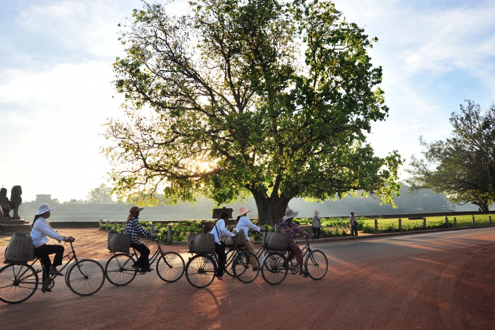 Traditional traffic in Cambodia