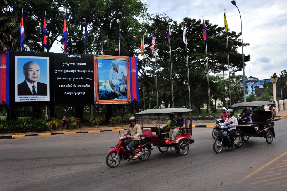 Traditional traffic in Cambodia