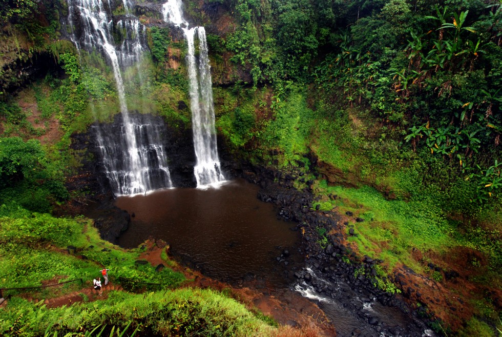 The Tad Pha Suam Waterfall