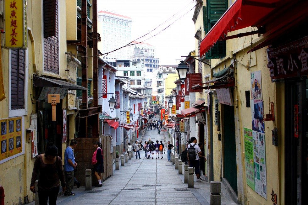 Downtown Macau keeps much of its historical charm.