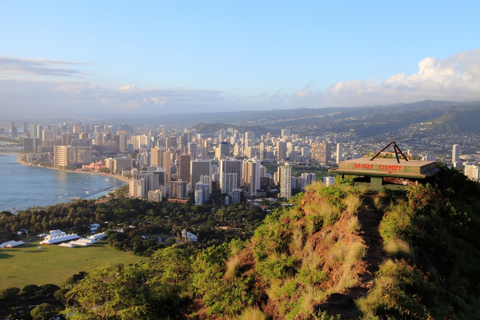 View of Waikiki from Diamond Head.
