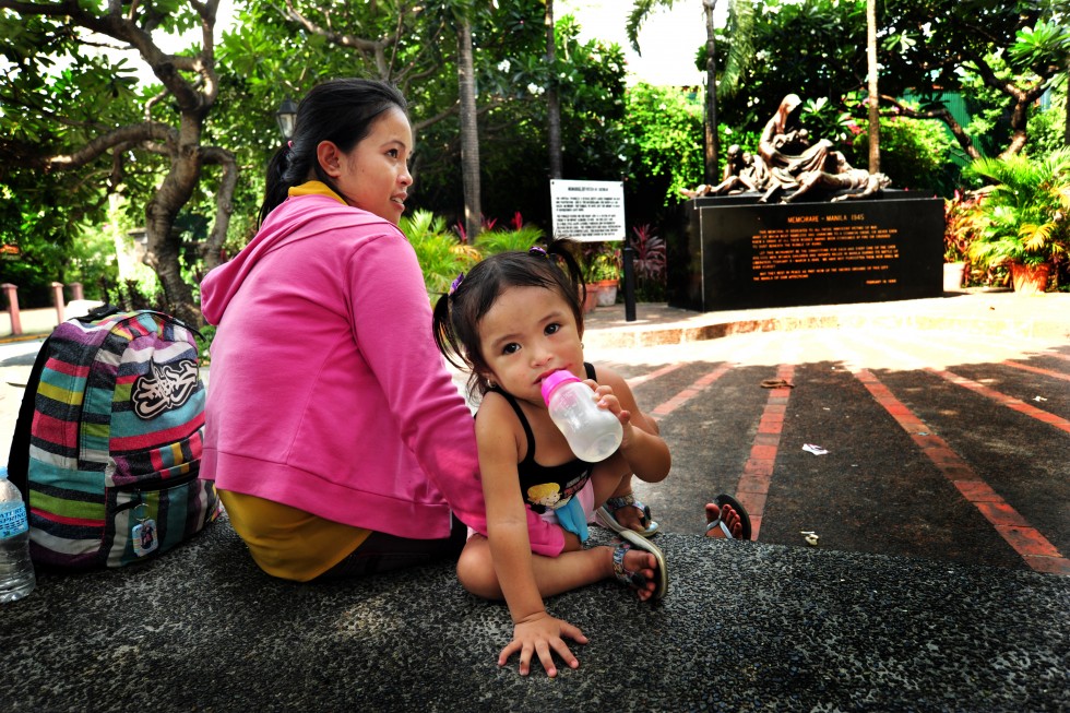 Babysitting at Memorare Manila, a memorial to 1945