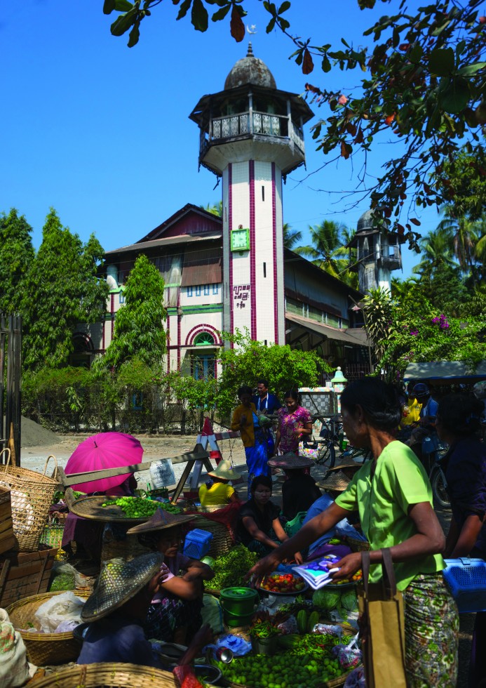 Built centuries ago, Thandwe is a town and major seaport in Rakhine State. The Sunni mosque is in the centre of the town. In 2012, brutal clashes broke out between Buddhists and Rohingya Muslims leaving more than 200 dead in Myanmar.