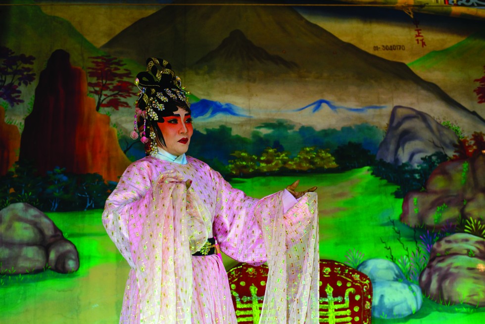 Chinese opera combines distinctive music, art, literature and dramatic make-up