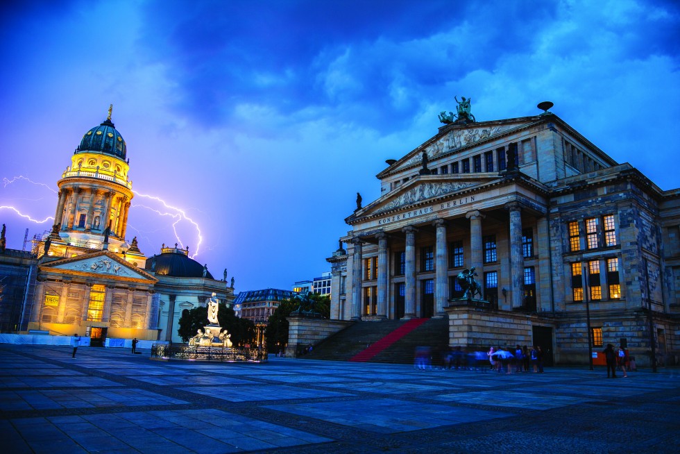 Blue in the Face. Gendarmenmarkt, Berlin, Germany.