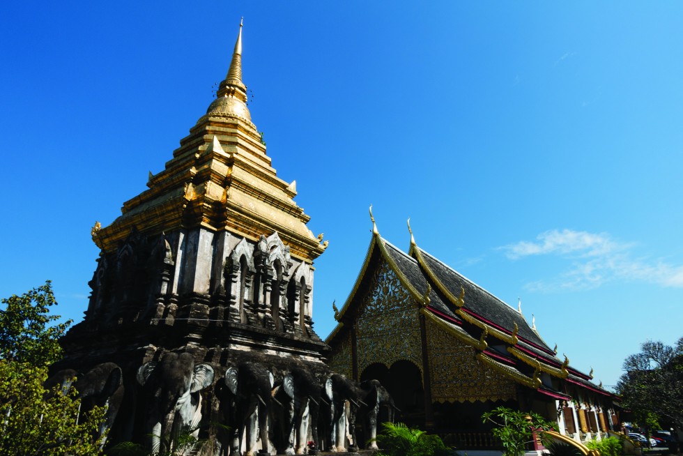 Wat Chiang Man, the oldest Buddhist temple in the city, dating from the 13th century.