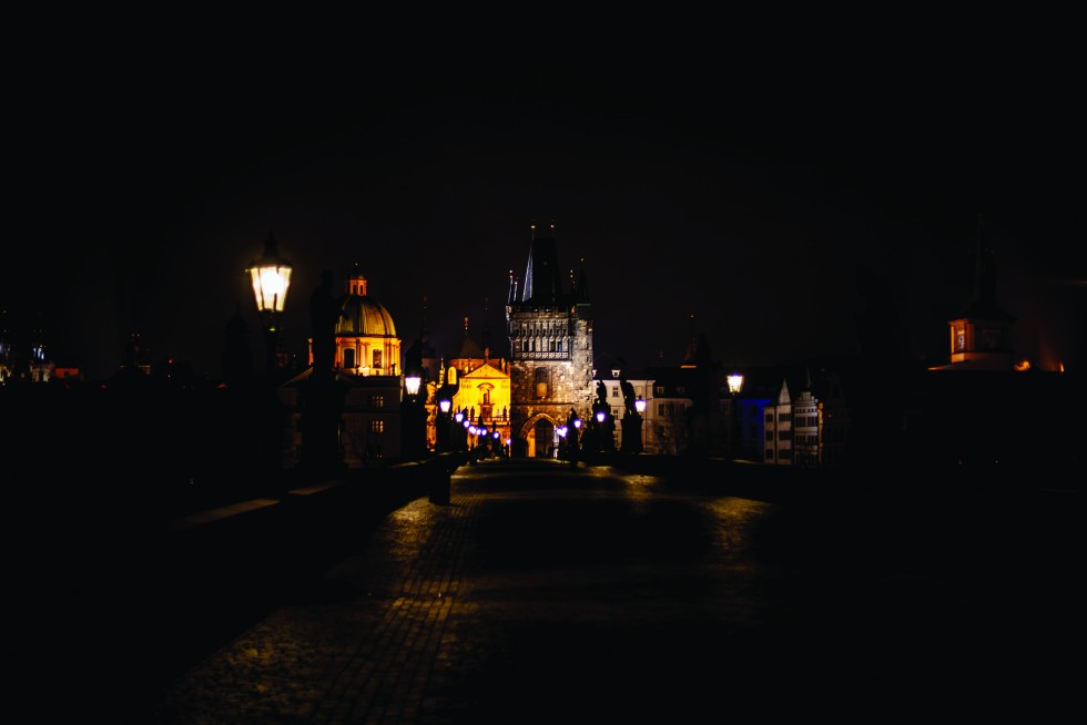 Famous Charles Bridge has changed little since the 14th century. Below, a glimpse into the old city centre.