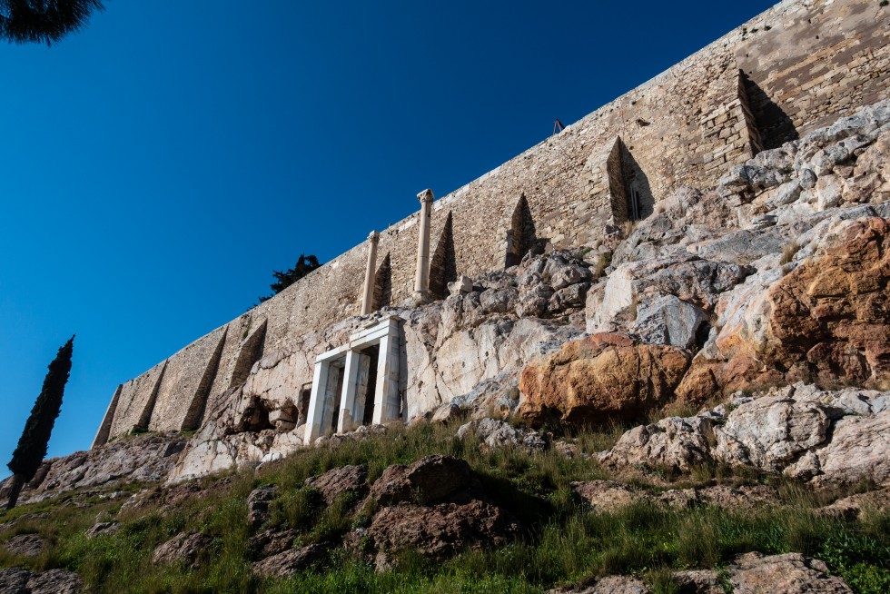 Dating from around 450 BC, the Parthenon (above), a temple dedicated the Athena, the city’s patron, sits atop the ancient mountain citadel, or Acropolis.