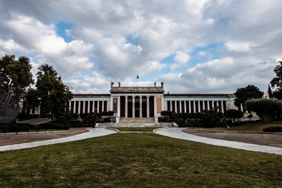 Classical architecture in the National Archaeological Museum and Academy of Athens.