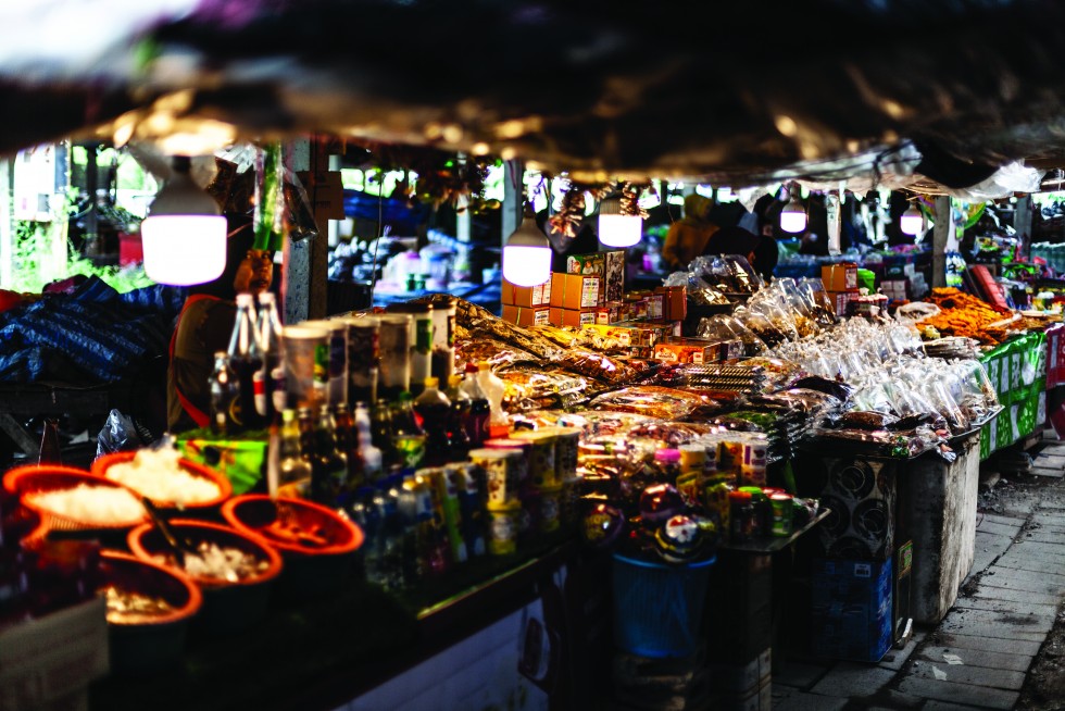 A food market by the coast and an Otop market in Pattani town.