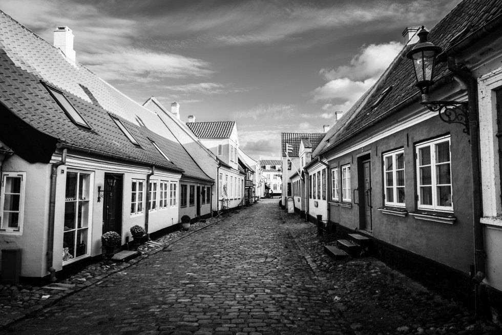 A central street of Ærøskøbing.