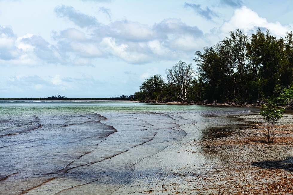 As the tide returns, waves can unpredictably turn rough.