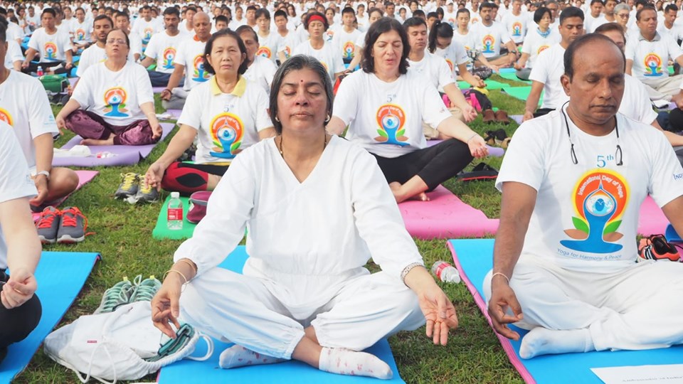 5th International Yoga day by Indian embassy