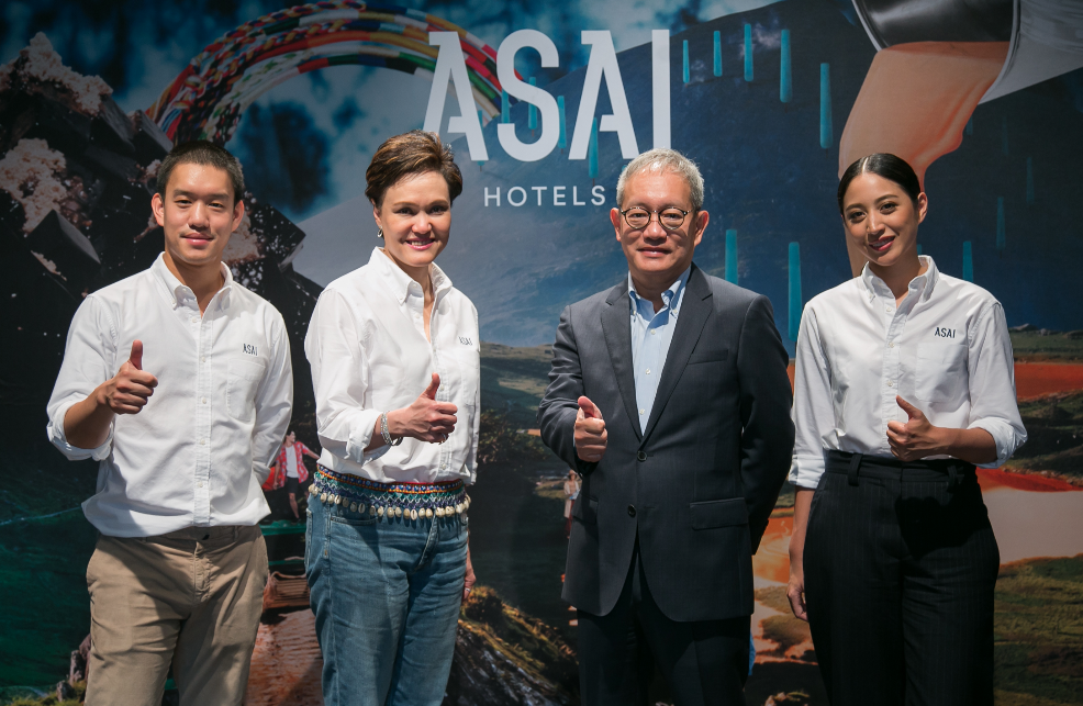 Dusit International executives including Siradej Donavanik, Suphajee Suthumpun, and Natapa Sriyuksiri at the launch of ASAI Hotels at Warehouse 30 on 03 April 2018 - photo by ASAI Hotels